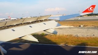 Turkish Airbus A330 landing Istanbul airport