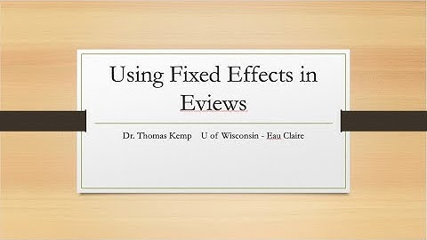 Fixed Effects in Eviews