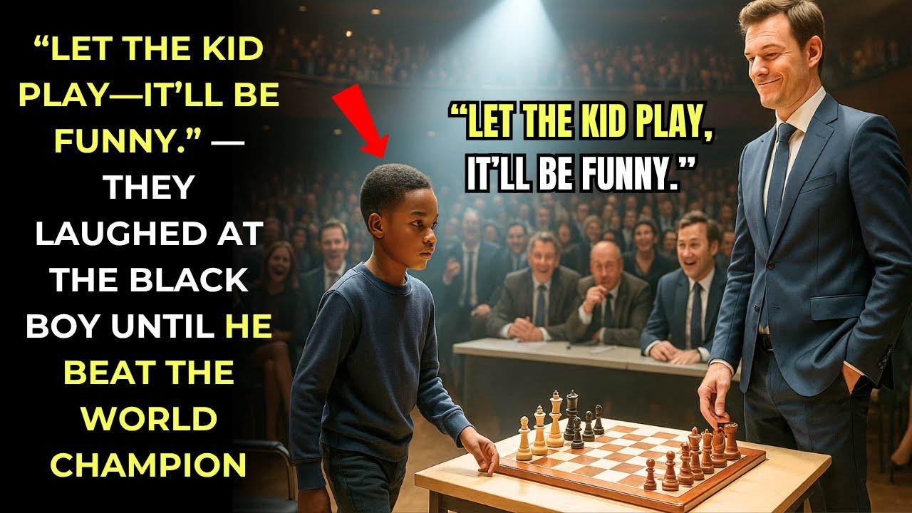 “Let the Kid Play—It’ll Be Funny.” — They Laughed at the Black Boy Until He Checkmated the Champion