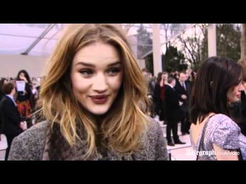 Video: Rosie Huntington-Whiteley is the star of London Fashion Week