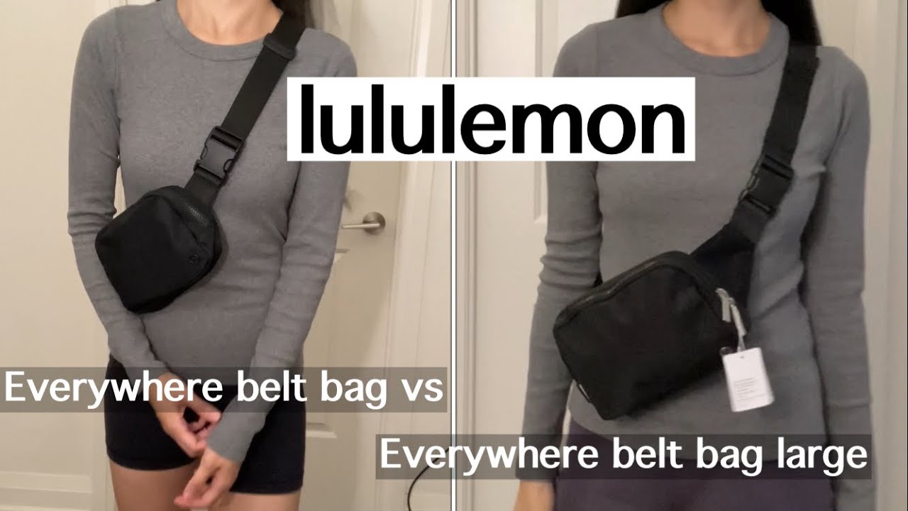 Lululemon Everywhere Belt Bag Vs Large | Try On Mod Shots Comparison -  Youtube
