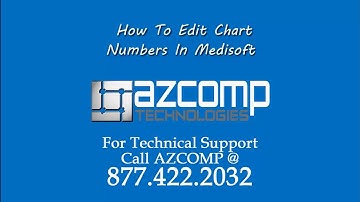 MEDISOFT - How To Edit Chart Numbers In Medisoft