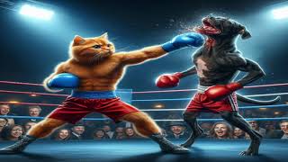 An Small kitty 😺 Vs Dog 🐕 Fighting 😳😢💪❤️l #cute #kitten #catlover #boxing #cat