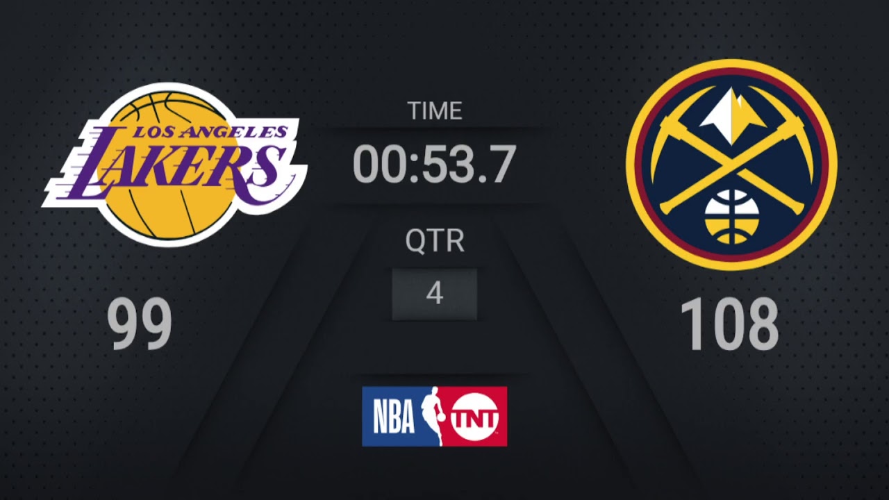 Lakers Nuggets Nba On Tnt Live Scoreboard Wholenewgame Youtube