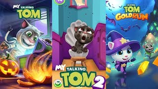 Talking Tom Gold Run Halloween - My Talking Tom 2 vs My Talking Tom Gameplay