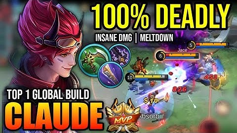 CLAUDE BEST BUILD 2023 | BUILD TOP 1 GLOBAL CLAUDE GAMEPLAY | MOBILE LEGENDS✓