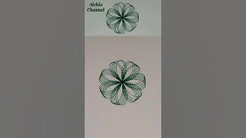 drawing spirograph art simple and easy || dark green #shorts #asmr #drawing #art #viral