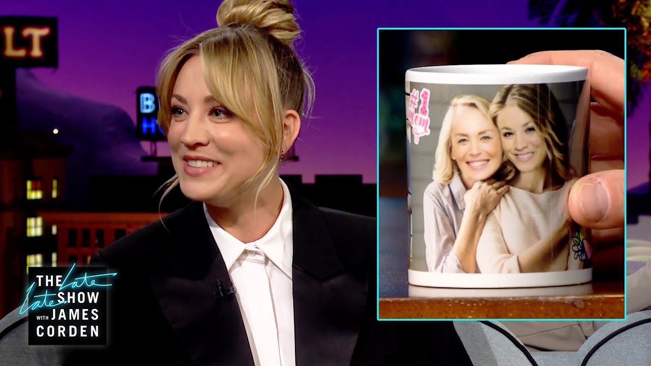 Kaley Cuoco "Made" Sharon Stone the Perfect Mug Kaley Cuoco "Made" Sharon Stone the Perfect Mug