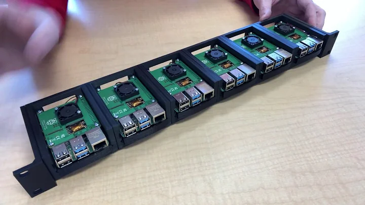 Raspberry Pi 4 1U rack-mount bracket