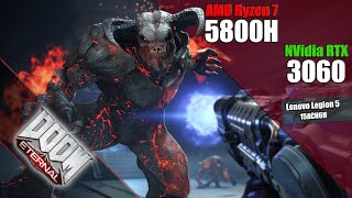 Amd Ryzen 7 5800H Rtx 3060 - Doom Eternal Gameplay Benchmark Lenovo Legion 5 15Ach6H
