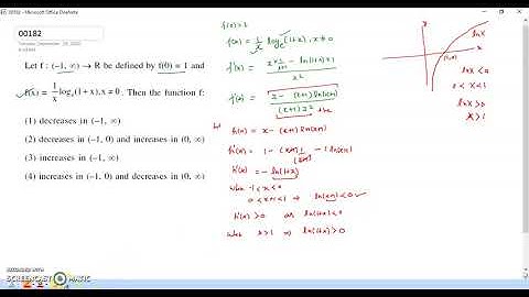 JEE MAIN 02 SEPTEMBER 2020 SIFT II MATHEMATICS VIDEO SOLUTION APPLICATION OF DERIVATIVE INCREASING D