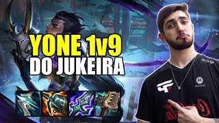 JUKES DE YONE FAZENDO O FAMOSO 1v9 - VODs LEAGUE OF LEGENDS