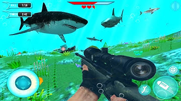 Angry Shark Sniper 3D - Megalodon Shark Attack Zoo Hunter Games - Android Gameplay #2