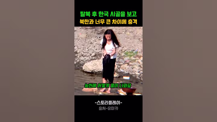 북한 시골에 살다와 한국 시골을 보고 너무 큰 차이에 충격