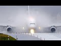 GREAT Waterspray TAKEOFFs And LANDINGs On WET RUNWAYs - Zurich Airport Plane Spotting | 4K