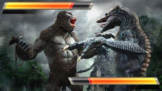 King Kong Vs SkullCrawler Battle With Healthbars \/ King Kong : Skull Island(2022)