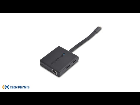 USB C Multiport Hub Adapter (4K Dual HDMI), 2X USB 2.0, Fast Ethernet, 60W Charging | Cable Matters
