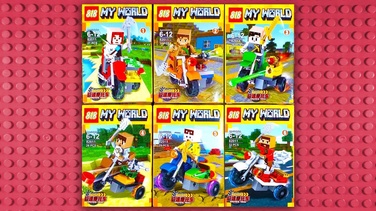 LEGO Minecraft My World Minifigures (knock-off) 818 82011 - YouTube