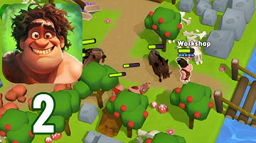 Stone Age Survival - Gameplay Walkthrough Part 2 - Wood Bridge (Android, iOS)