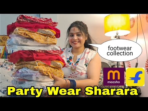 Party Wear Sharara 🌸 Daily Wear Lower T-shirt-Set🌸 Footwear Collection🌸