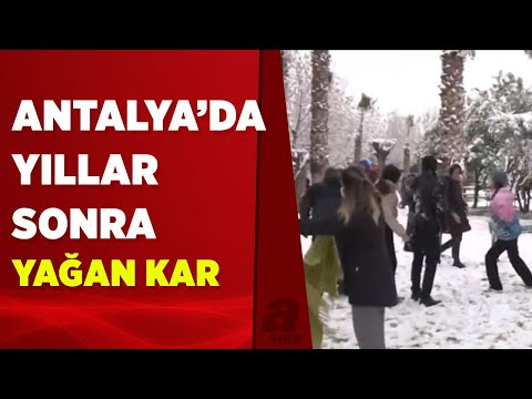 Antalya yıllar sonra kar gördü | A Haber