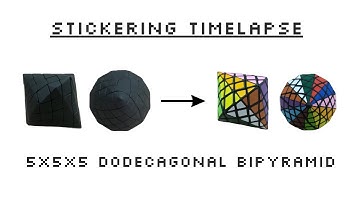 5x5x5 Dodecagonal Bipyramid - STICKERING TIMELAPSE