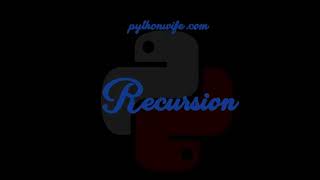 Recursion Introduction   Part1   Python