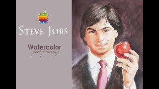 watercolor portrait steve jobs