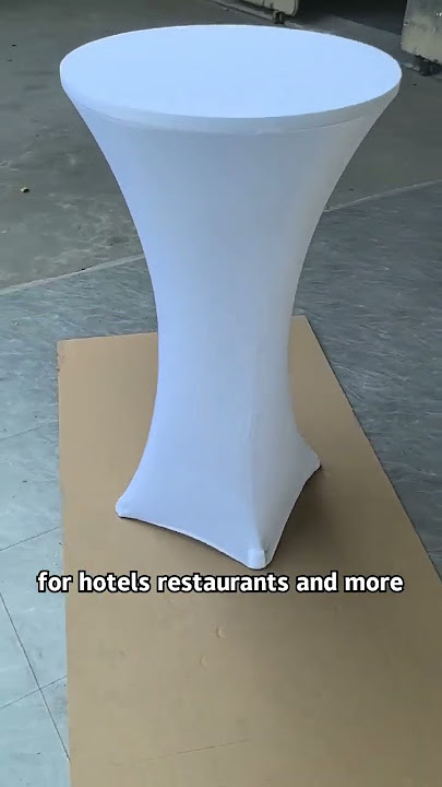 Which table cover is cheaper?Durable spandex cocktial table cover Wholesales to beautify the wedding