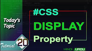 CSS Display property in hindi #css tutorial in hindi part #08