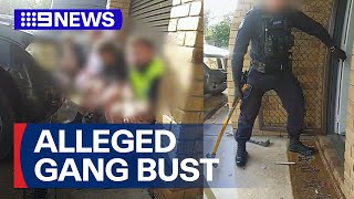 Queensland police bust alleged criminal gang during raids | 9 News Australia