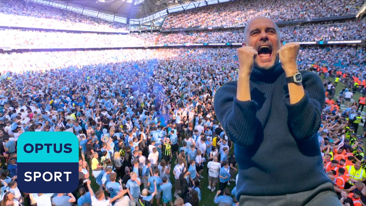 FOUR IN A ROW: Manchester City lift the Premier League trophy again 🏆🏆🏆🏆