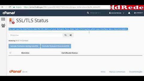 SSL TLS Status cPanel HdRede