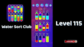 🎮 Water Sort Club Level 115 Walkthrough | Fun Liquid Sorting Game 💧 | SolutionGuruji