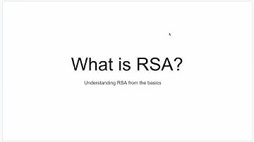 What is RSA? - Intro for Video Series