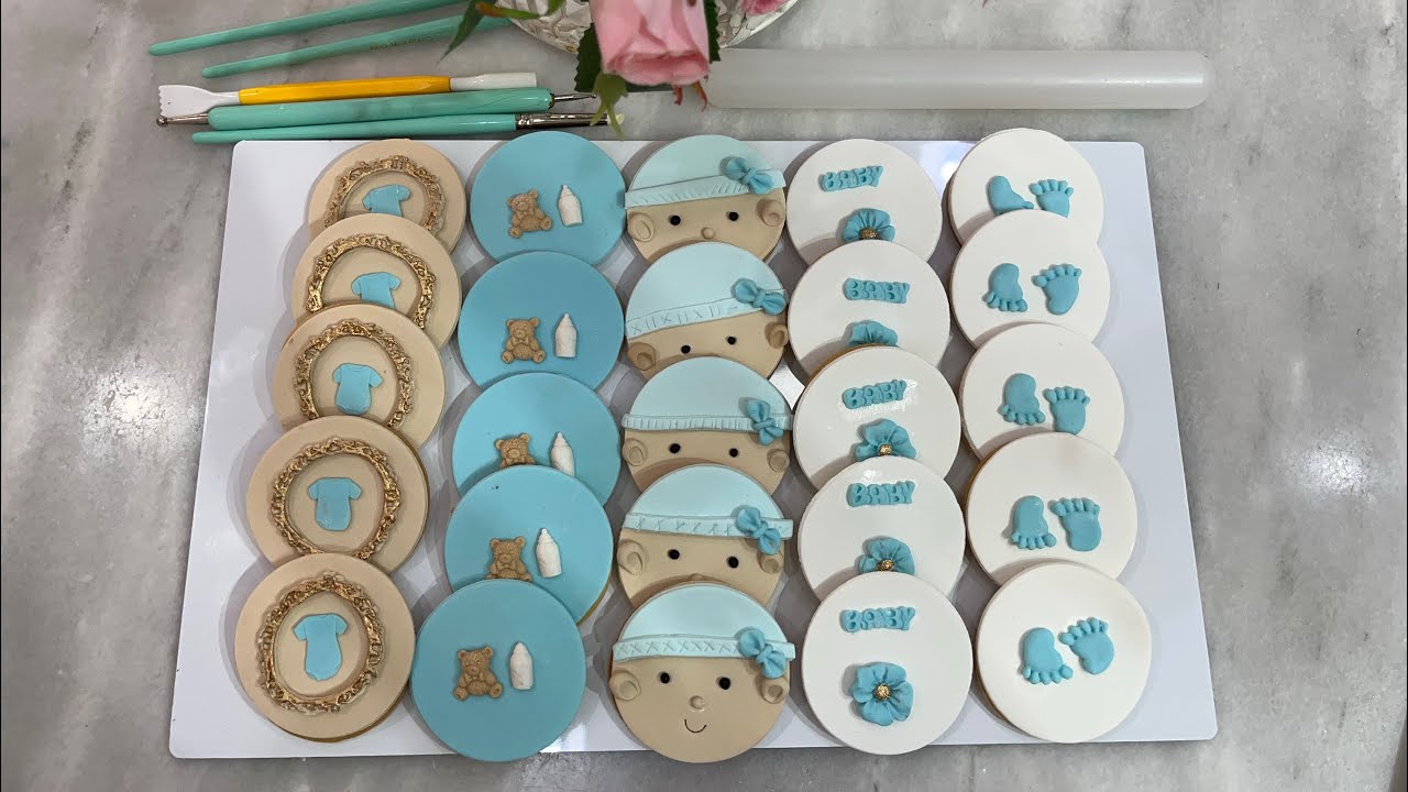 صابلي الزيادة الطريقة مع الشرح sablés de naissance bébé garçon.