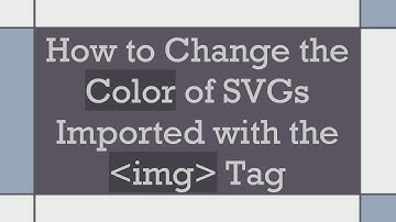 How to Change the Color of SVGs Imported with the img Tag