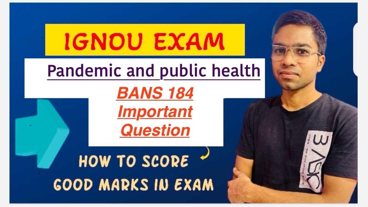 BANS 184 | महामारियाँ । PUBLIC HEALTH | CONCEPT | Important question | IGNOU EXAM