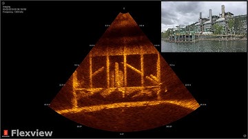 Underwater inspection of an intake structure using KONGSBERG’s Flexview multibeam sonar at 1200 kHz
