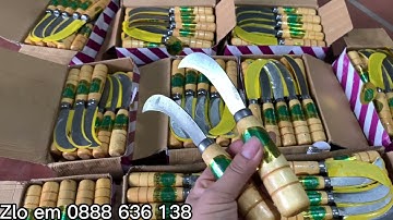 Cắt pha từng nải chuối nhanh như gió.Dao cắt chuối chỉ mấy chục,dùng nhiều năm,miễn ship toàn quốc.