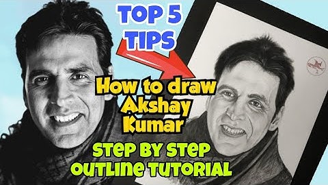 How to draw Akshay Kumar | Step by Step Outline Tutorial..  | Khiladi 😁