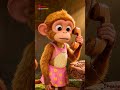 Fünf Kleine Affen - Five Little Monkey | Nursery Rhymes for Kids | Galatta Kids | Shorts