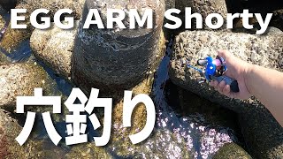 穴釣り】エッグアームショーティにコロネット付けてテトラ釣り行って