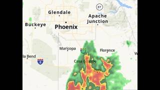 Monsoon storms moving into the Valley Sunday night
