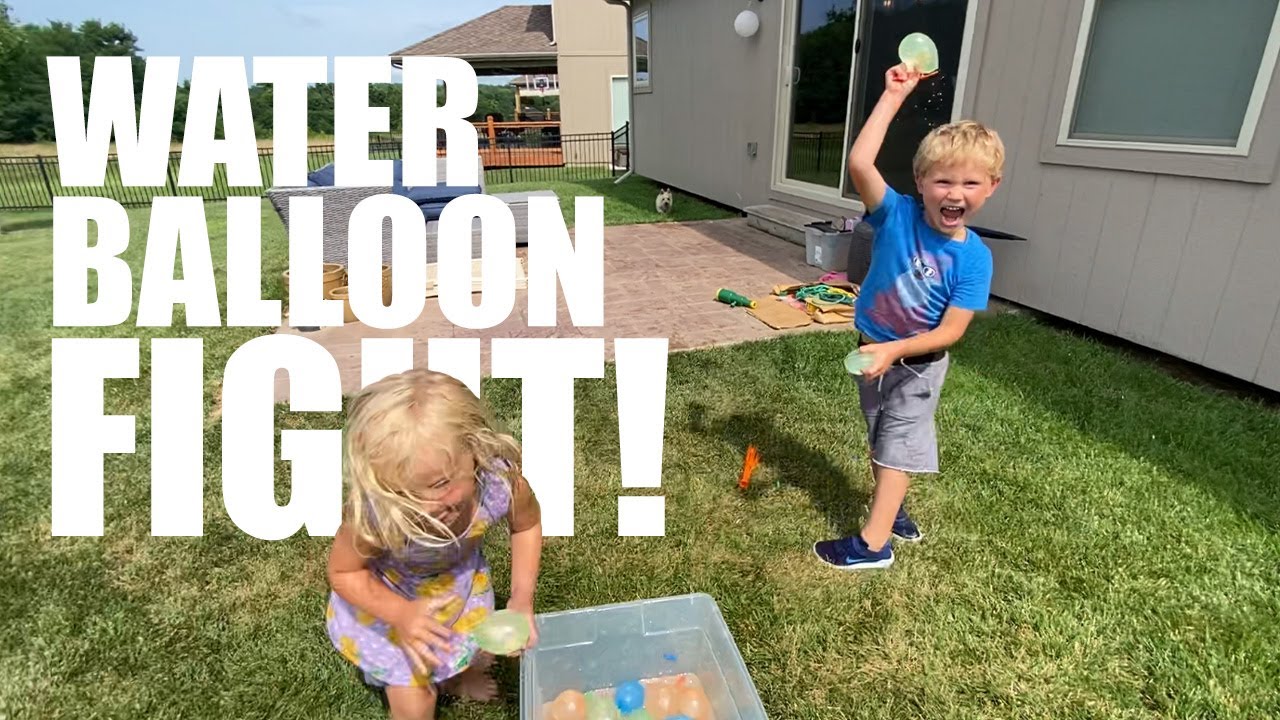 Water Balloon Fight! YouTube