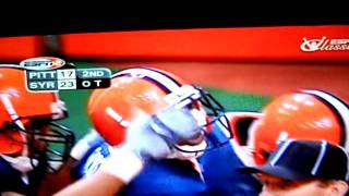 Troy Nunes. Syracuse vs. Pitt 2000. Game-winning Touchdown pass to David Tyree in OT