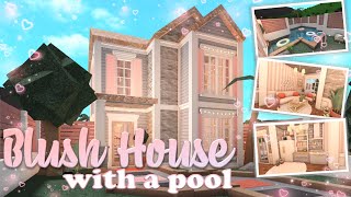 Bloxburg Blush Roleplay Home With A Pool - Speedbuild