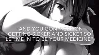 Nightcore - B-mike Tired heart (feat. NYX) -Lyrics