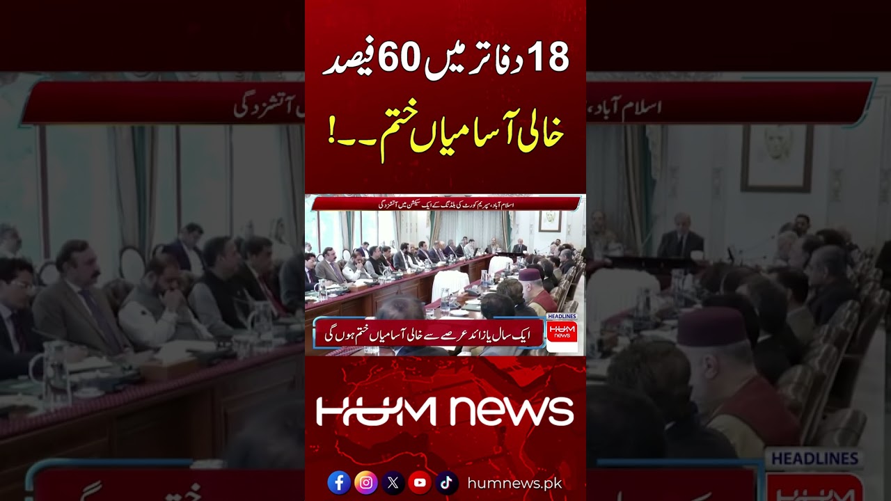60% of Vacant Posts Abolished! BIG Decision | Hum News | Pakistan