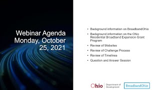 Ohio Residential Broadband Expansion Grant Program Challenge Process Webinar